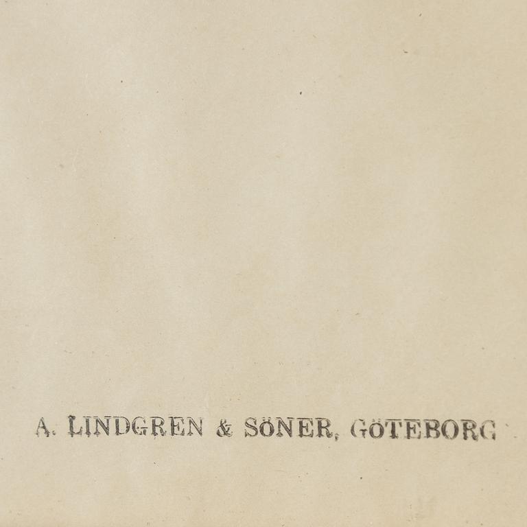 Albert Engström, litografisk affisch, A. Lindgren & Söner, Göteborg.