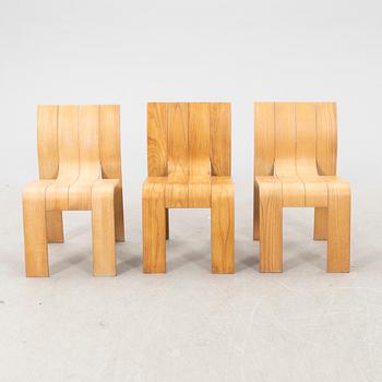 Gijs Bakker,  a set of six 1970s "Strip" chairs for Castelijn Netherlands.