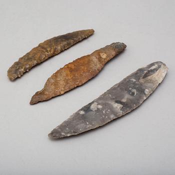 Three neolithic flint objects.