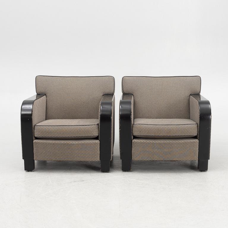 A pair of Art Déco armchairs, 1930's.