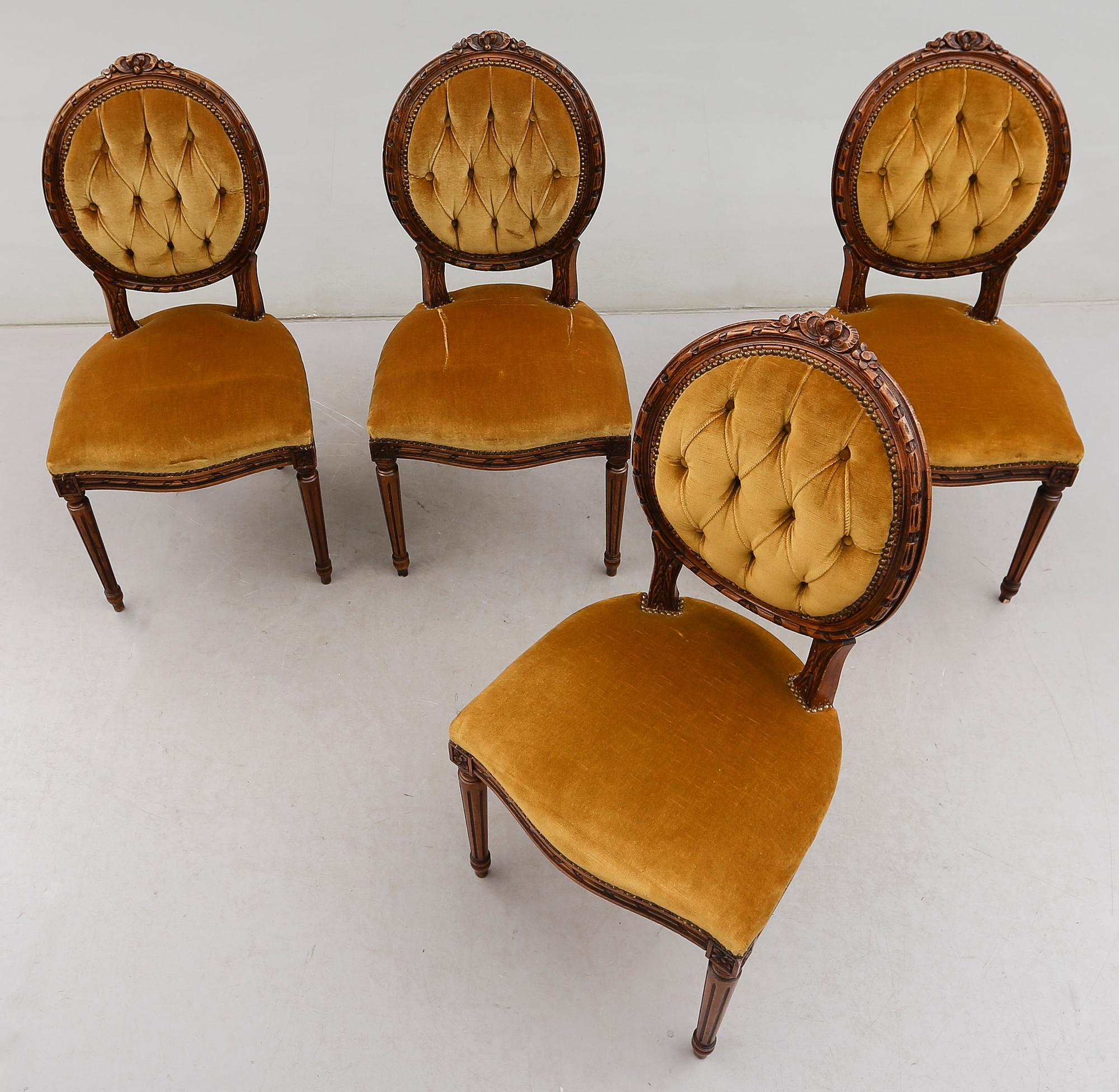 STOLAR, 4 st, gustaviansk stil, 1900-talets andra hälft.