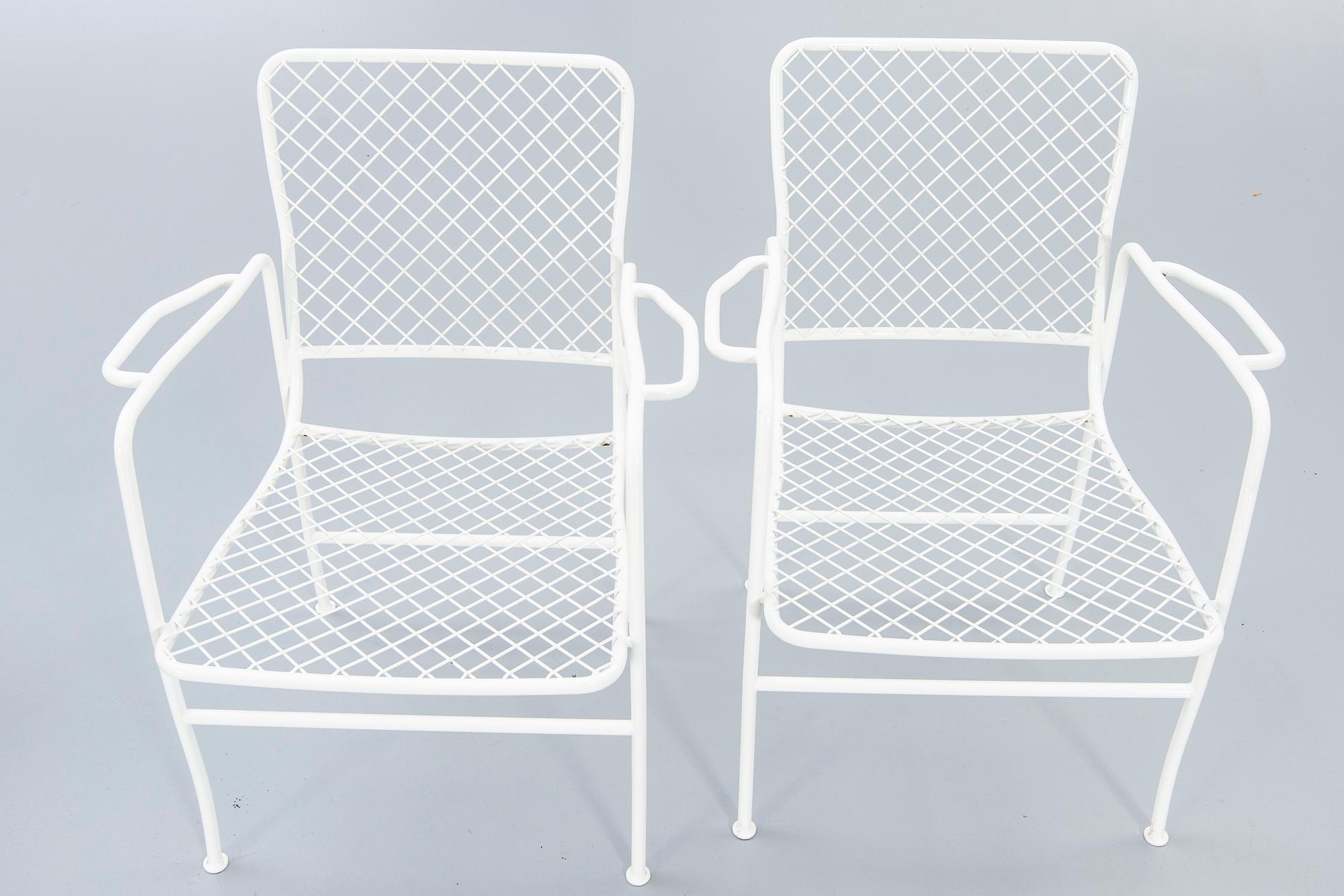 Josef Frank, a set of five garden chairs later part of the 20th century.