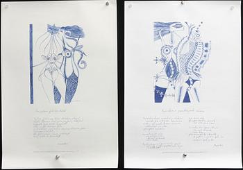 MAX WALTER SVANBERG, 7 delar. Affischer med numr.