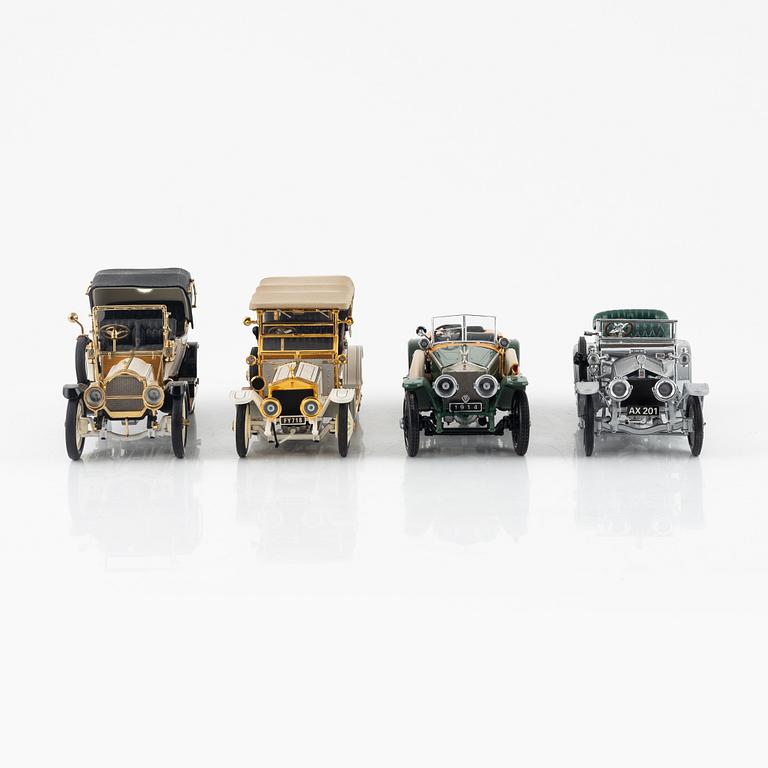 Eight die cast model cars, Franklin Mint.