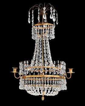 537. A late Gustavian circa 1800 four-light chandelier.