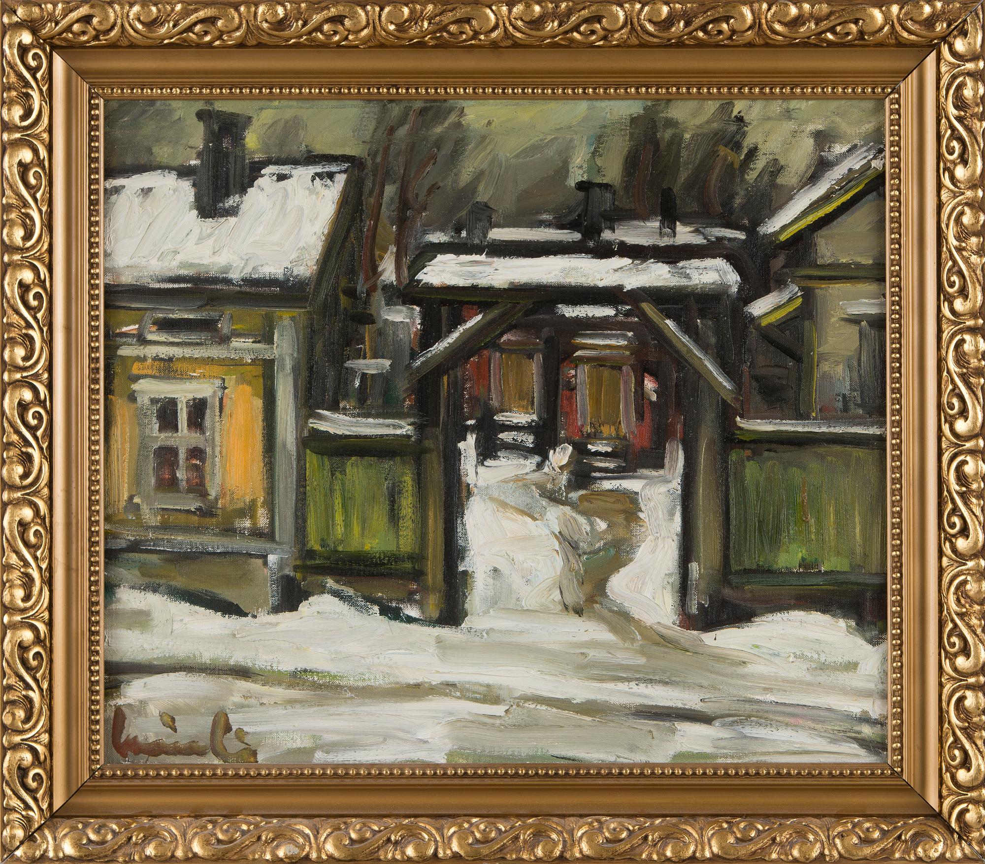 Olavi Laine, Vinterlig gårdsutsikt.