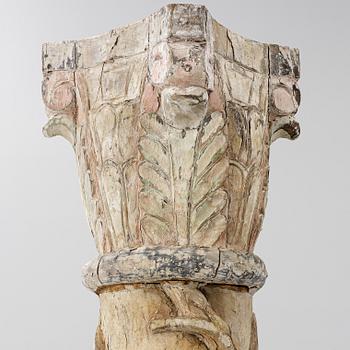 Kolonner, ett par, Angloindiska, omkring 1900.