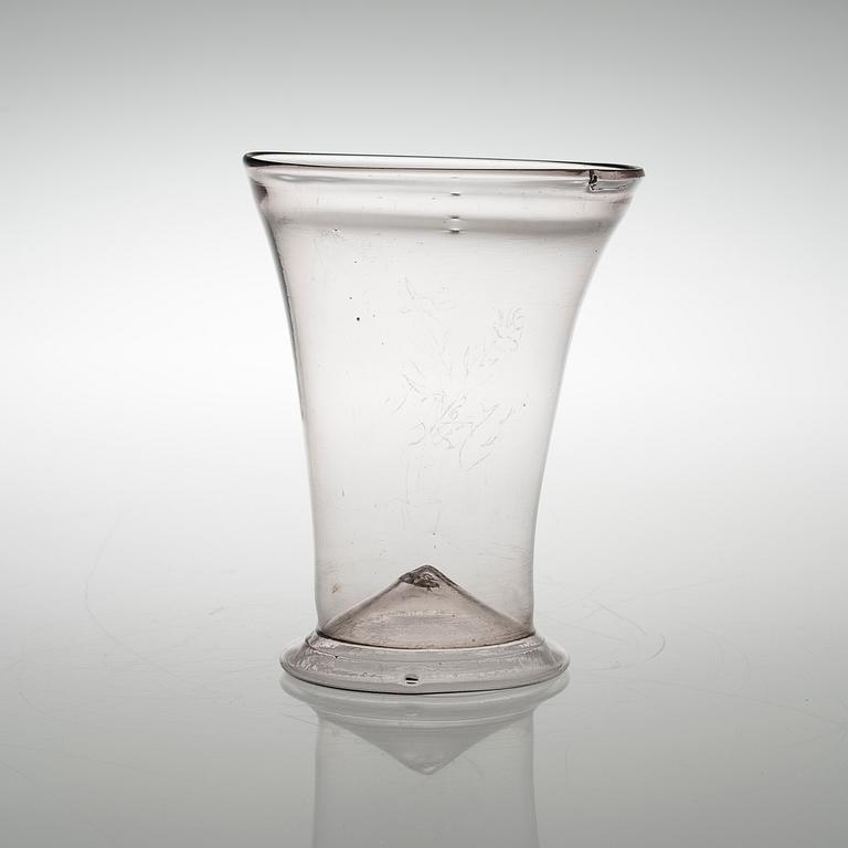 A GLASS BEAKER, late 18th century, probably Finland.