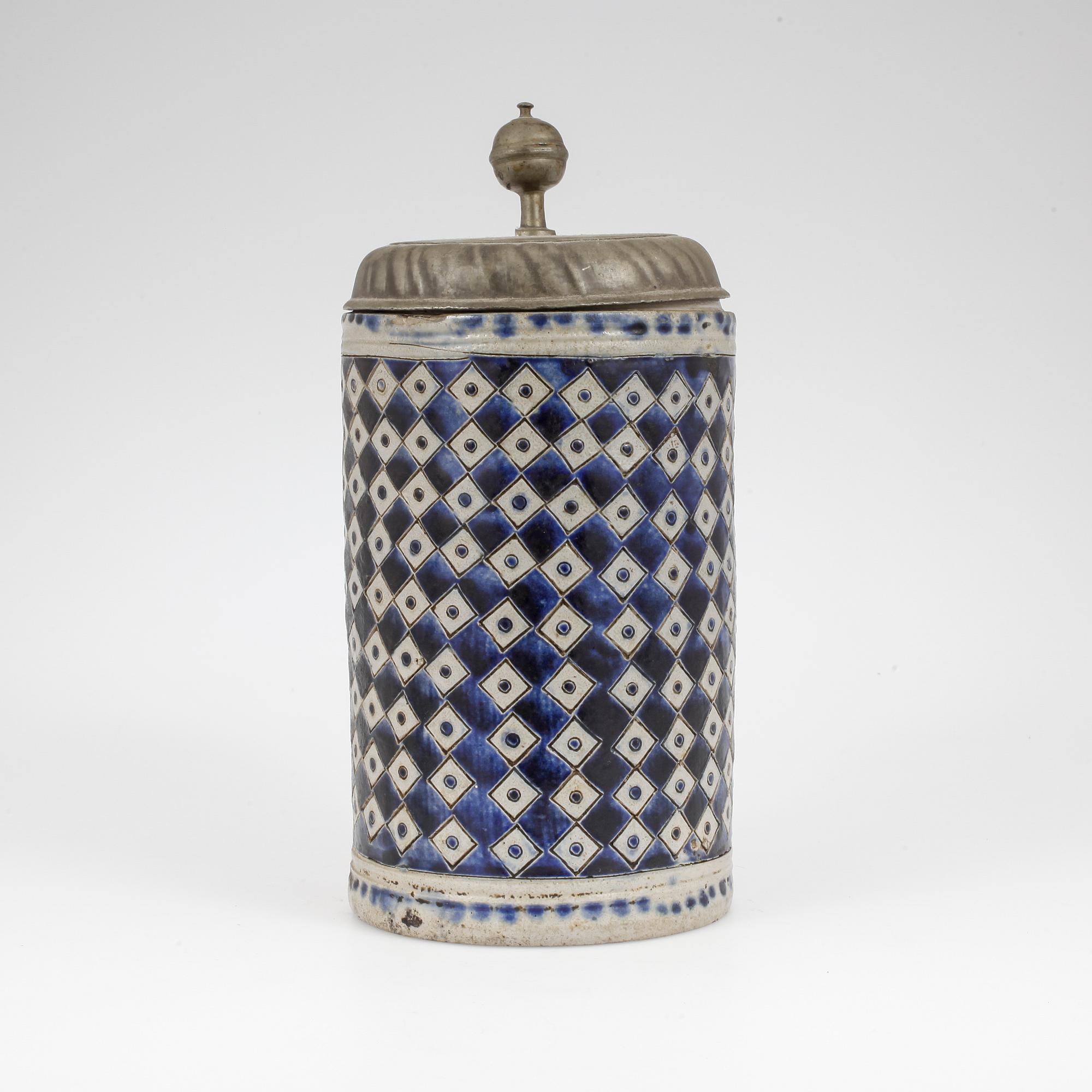 STOP, stengods, sannolikt Westerwald, Tyskland 1700-tal.