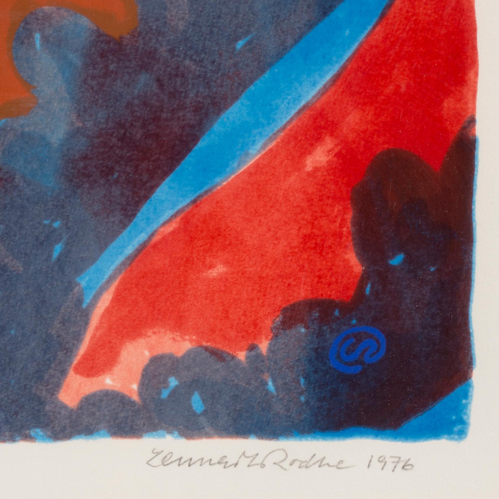LENNART RODHE, Lithograph in colours, signed 42/75. Dated 1976.