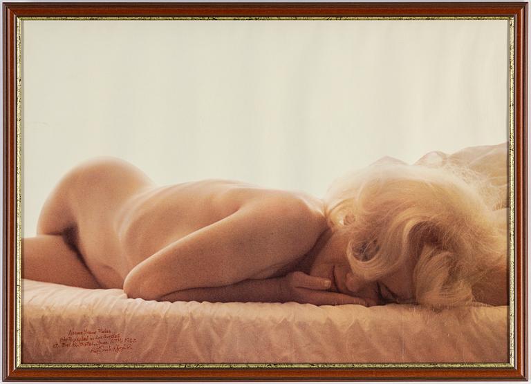 LEIF ERIK NYGÅRDS, offset, sign, "Marilyn Monroe photographed in Los Angeles at Bel Air Hotel, june 27th 1962".