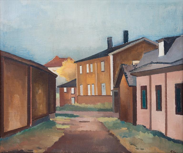 RAGNAR EKELUND, olja på duk, uppfodrad på skiva, signerad.