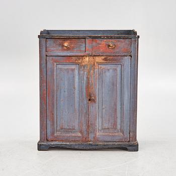 A painted cabinet, 19th Century.