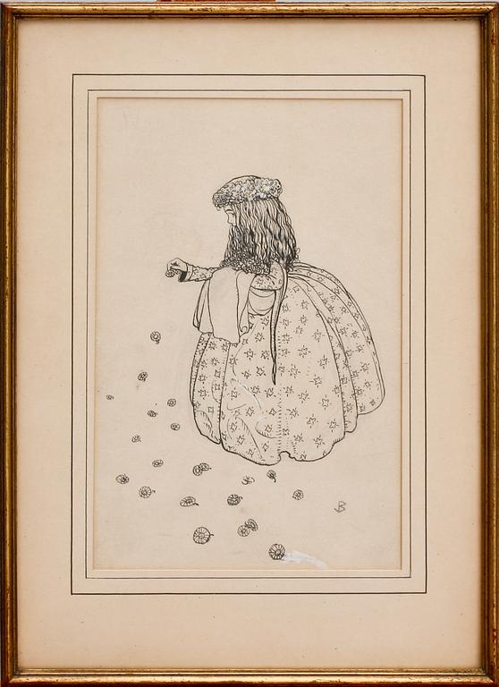 JOHN BAUER, tusch, monogramsign i blyerts.