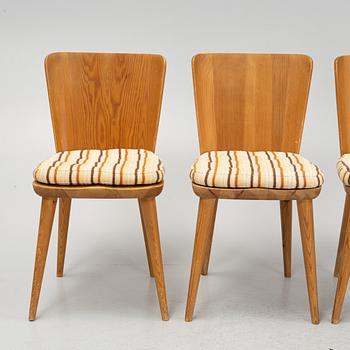 Göran Malmvall, four 'model 510' chairs, Svensk Fur, Karl Andersson & Sons, mid-20th century.