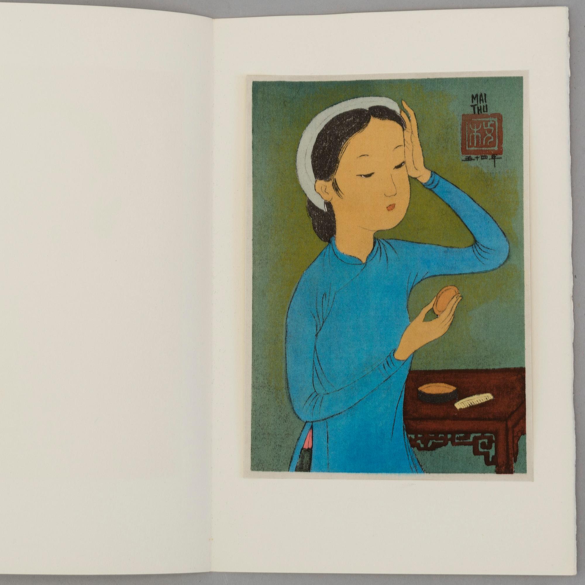 MAI TRUNG THỨ, portfolio with 8 lithographs on silk, signed and stamped by the artist,  published in 1961, 463/523.