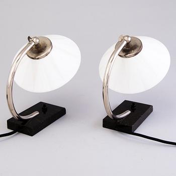 A pair of table lamps, Germany.