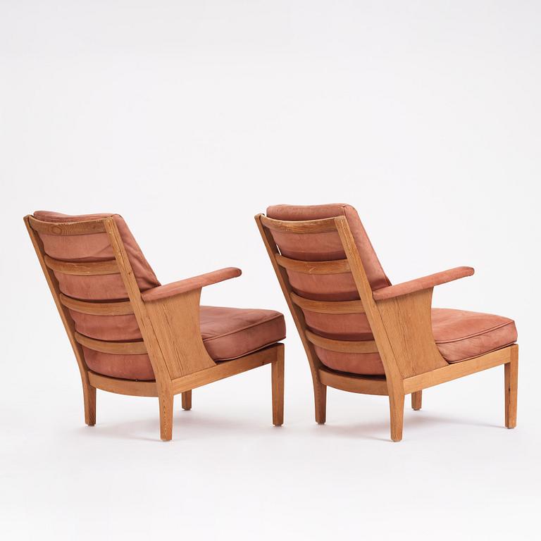 Carl Malmsten, a rare pair of "Studiosus" armchairs, Sweden 1936.