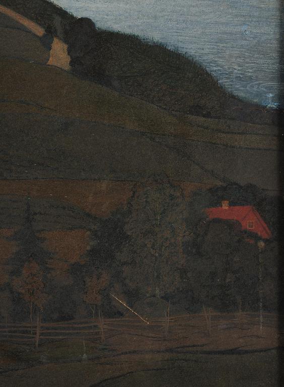 Gerhard Henning, Ung man i landskap.