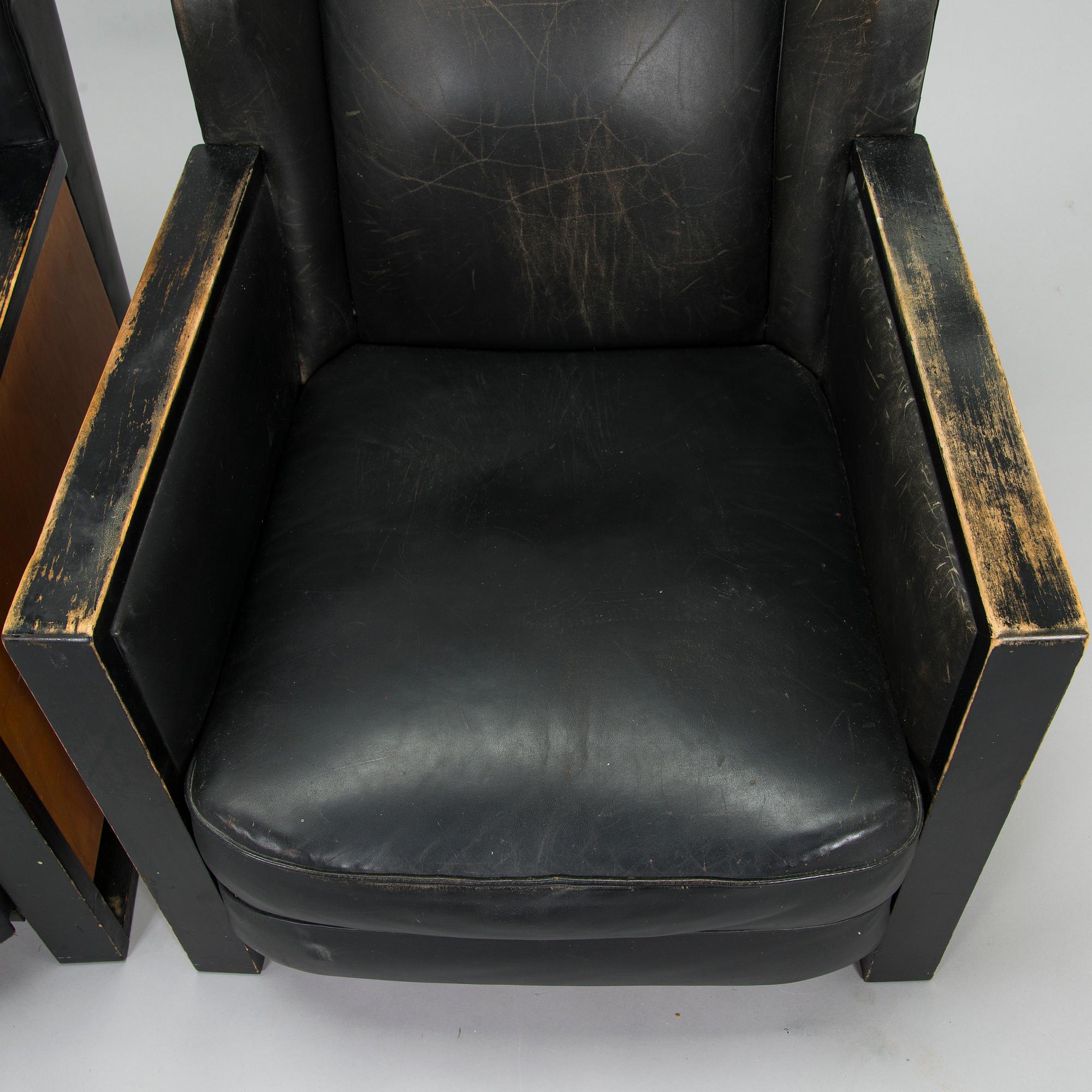 Åke Wasastjerna, a pair of model 185 "Minister" armchairs for Asko, 1930s.