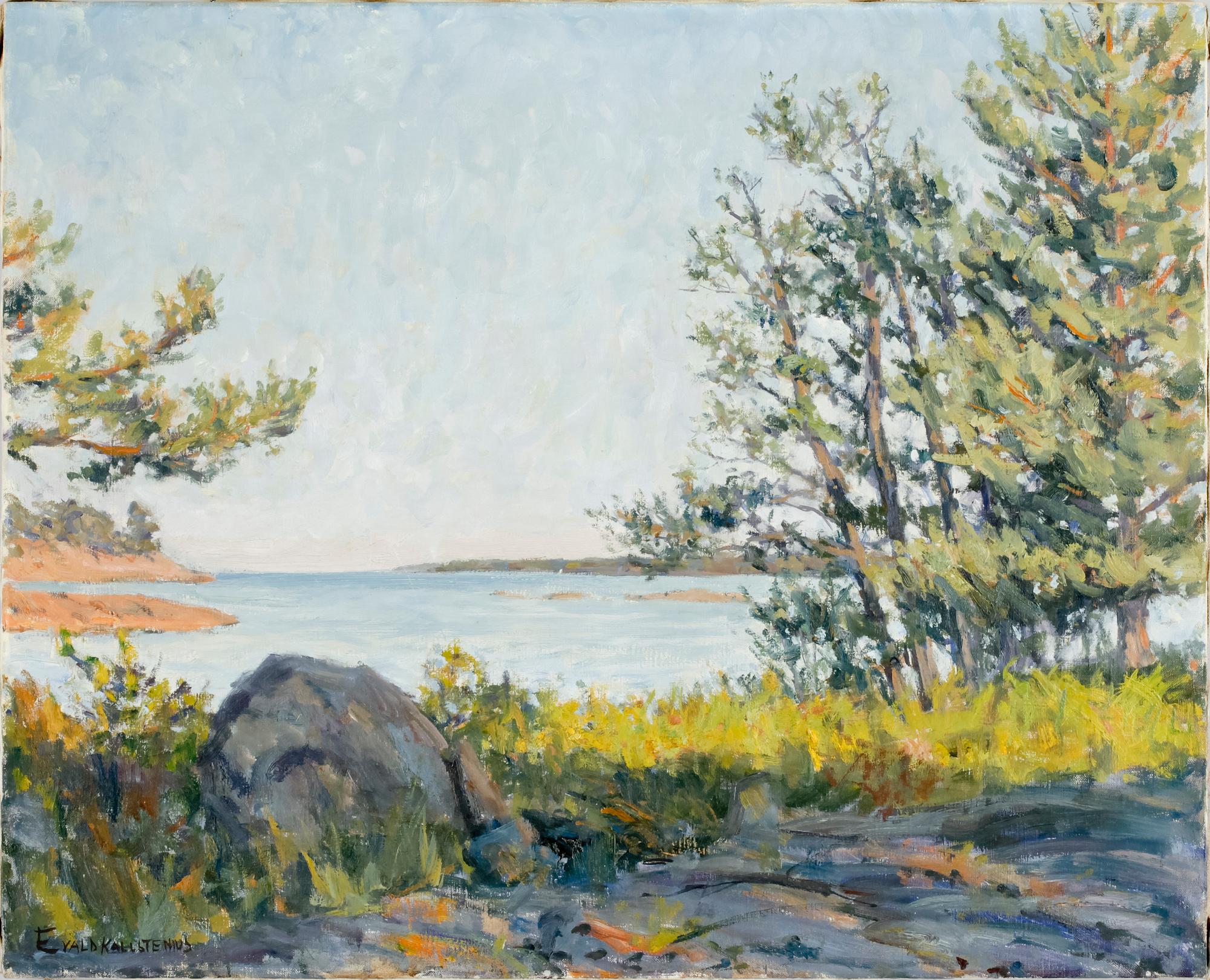 EVALD KALLSTENIUS, olja på duk. Sign.