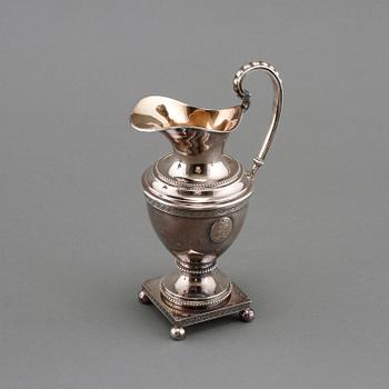 KAFFESERVIS, 3 delar, nysilver, A G Dufva, 1900-talets första del.