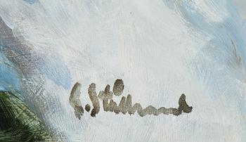 Gunnar Stålbrand, olja på pannå, signerad.