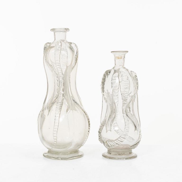 Kluckaflaskor, 2 st, 1800-tal.