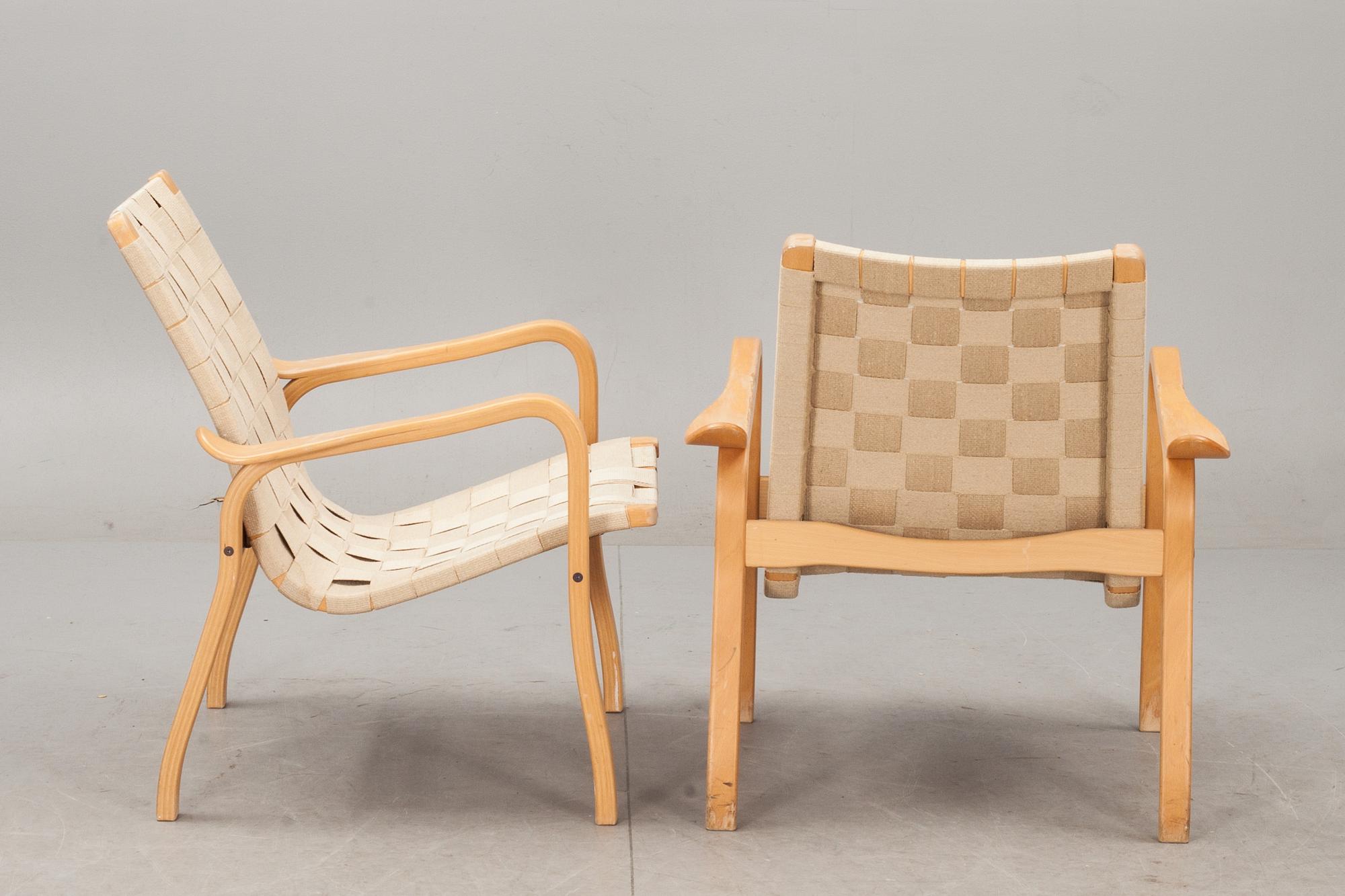 FÅTÖLJ, ett par. "Primo", design Yngve Ekström för Swedese.