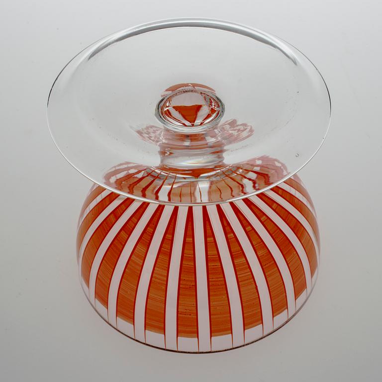 COUPEGLAS, 6 st, glas. Bengt Orup, Johansfors, 1950-tal.