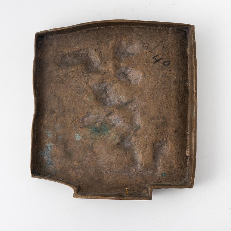 Bror Marklund, embossment, signed, numbered, bronze, measurements 33 x 31 cm.