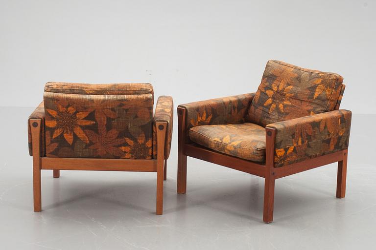 FÅTÖLJER, ett par, Hans J. Wegner, modell 62, AP-stolen.