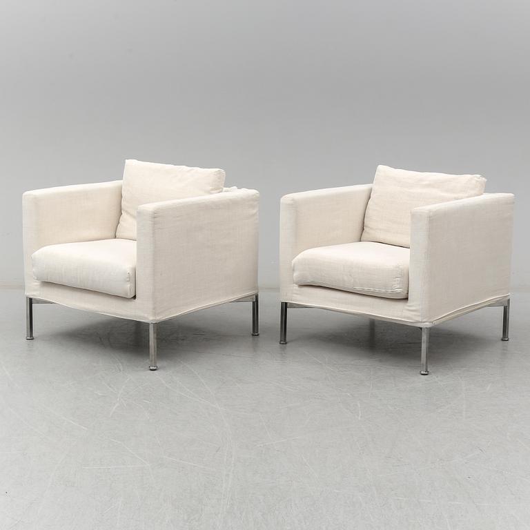 A pair of 'Box' easy chairs by Piero Lissoni from Living Divani.