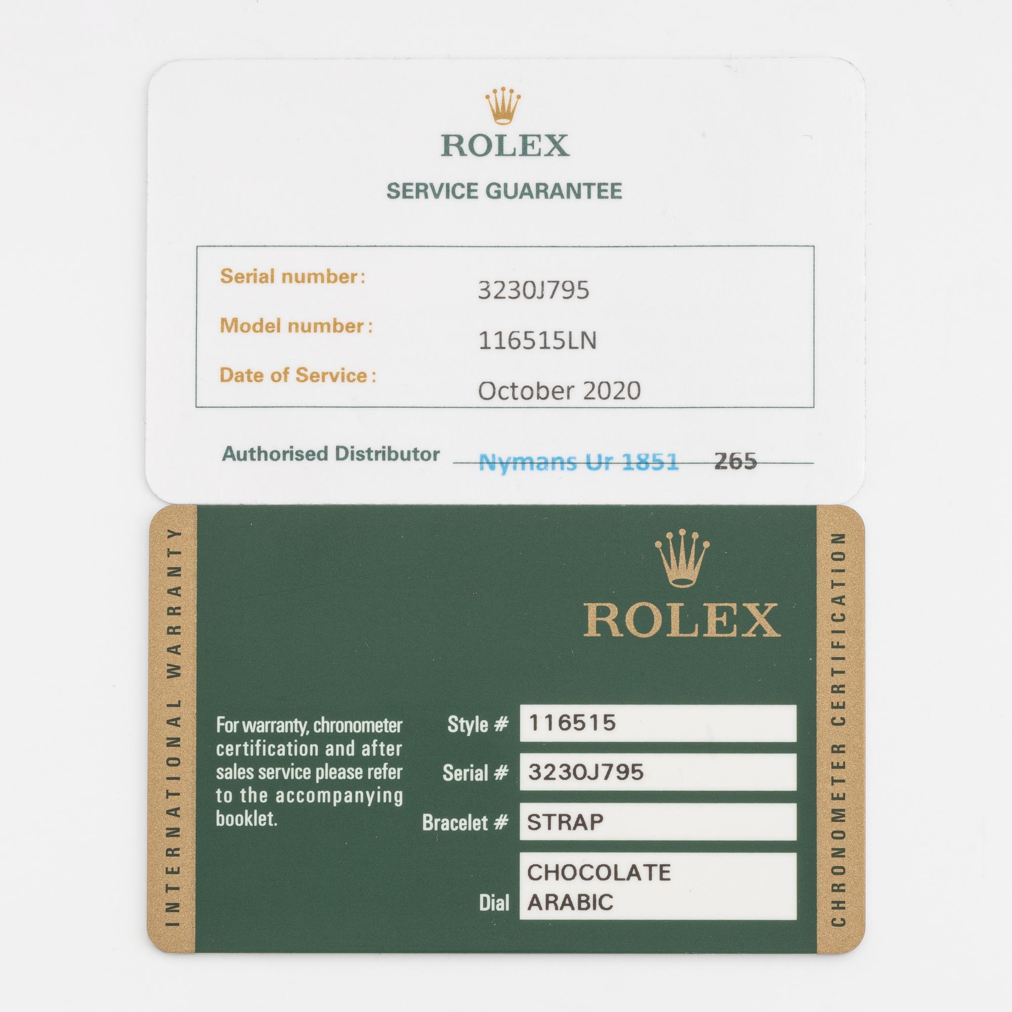 Rolex, Cosmograph, Daytona, "Chocolate Arabic Dial", chronograph, ca 2013.