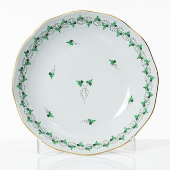 A 42-piece 'Chinese Bouquet' porcelain service and six 'Waldstein rose' coffee cups with saucers, Herend, Hungary.