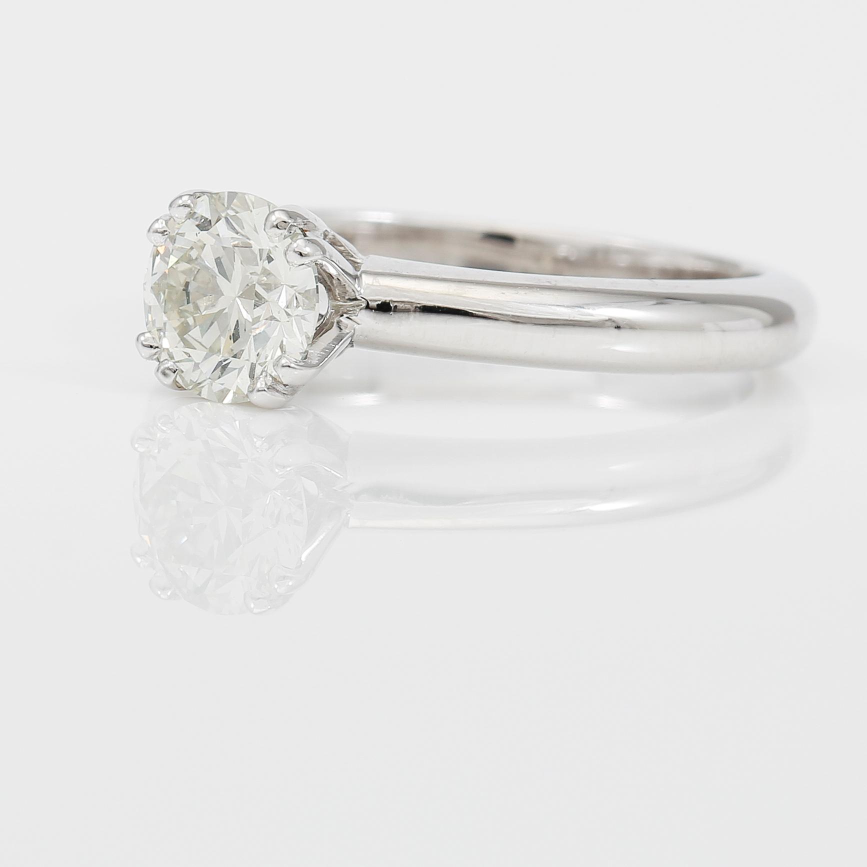 RING, solitär briljantslipad diamant 1,16 ct.