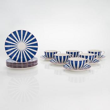 Inger Persson, teservis, 12 delar, porslin, "Plus", Rörstrand.