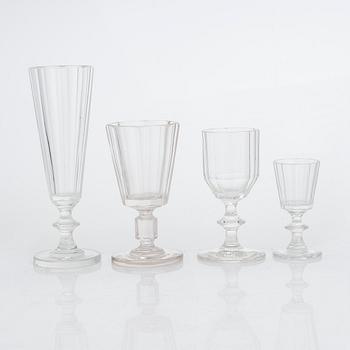 A set of 65 glasses, 20th Century.