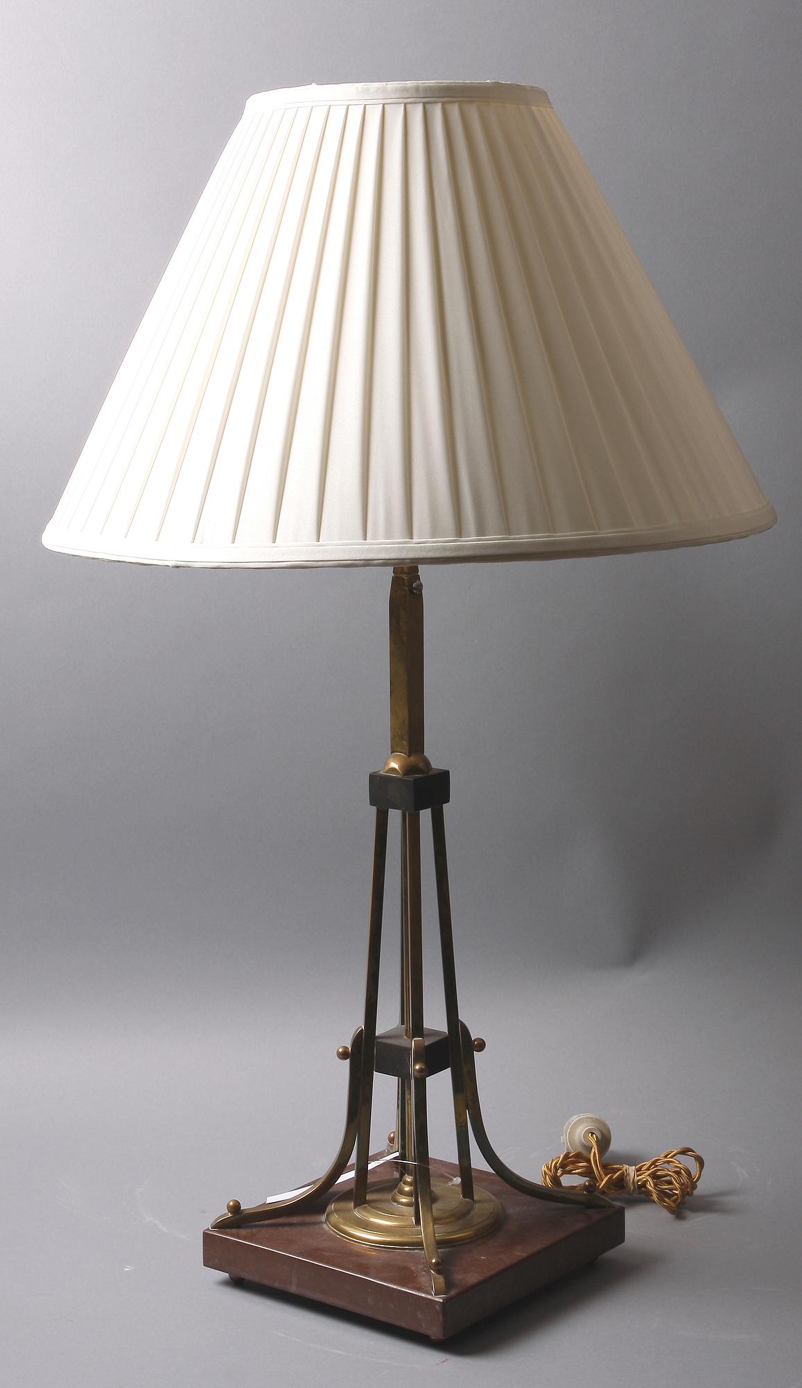 BORDSARMATUR, art deco, mässing, kalksten, tidigt 1900-tal.