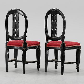 STOLAR, ett par, gustavianska, troligen Norge, 1800-talets början.