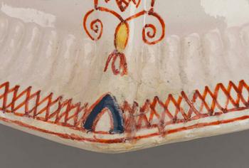 URNOR MED LOCK, ett par, fajans, Delft, Holland, 1800/1900-tal.