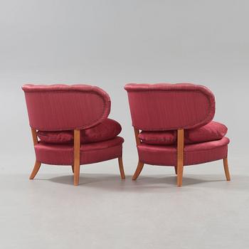 A pair of Otto Schulz 'Schulz' easy chairs, Jio Möbler, Sweden.