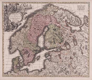 Mattheus Seutter, "Kingdoms of Sweden, Denmark, and Norway".