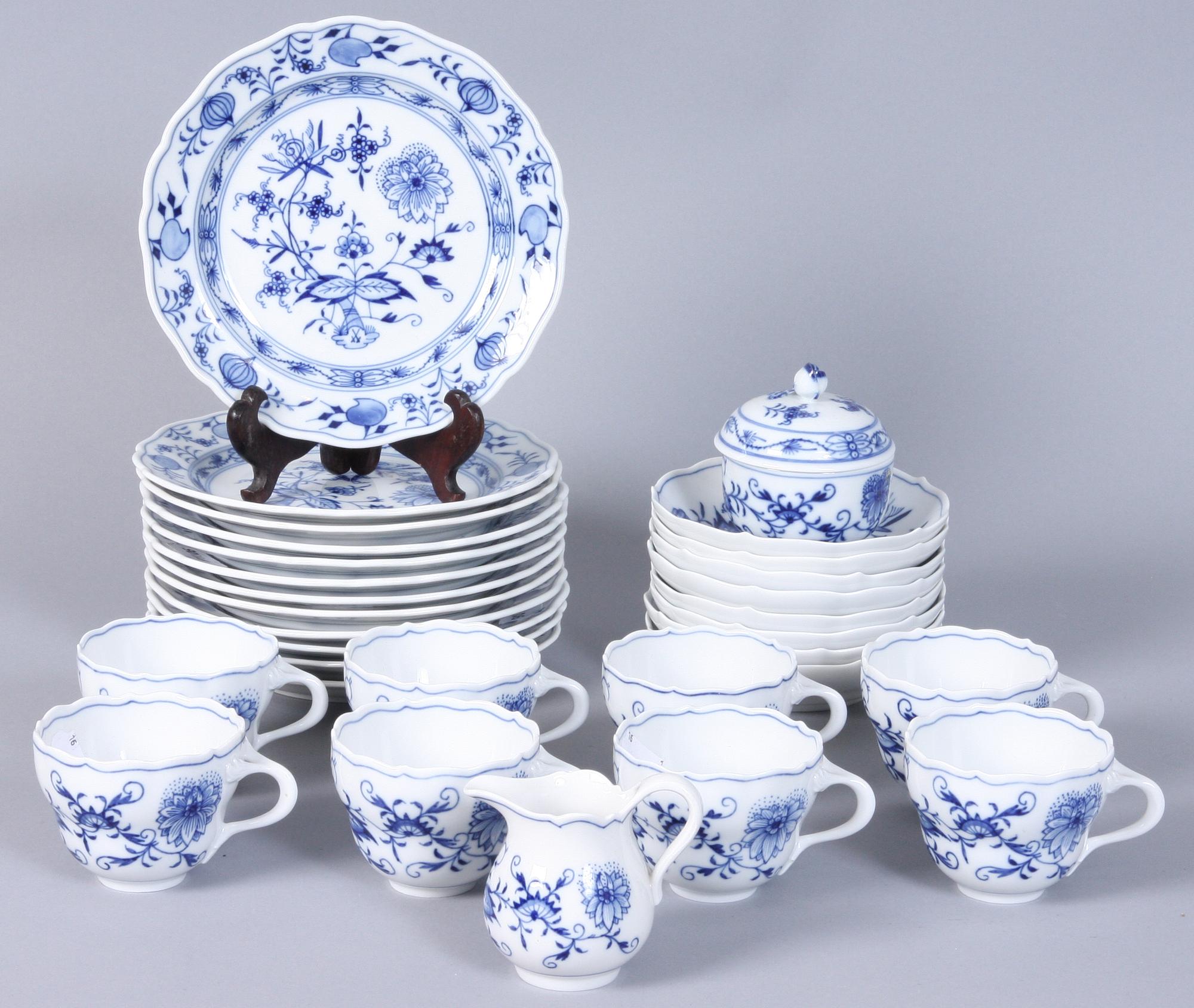 KAFFESERVISDELAR, 22 delar, porslin, Meissen.