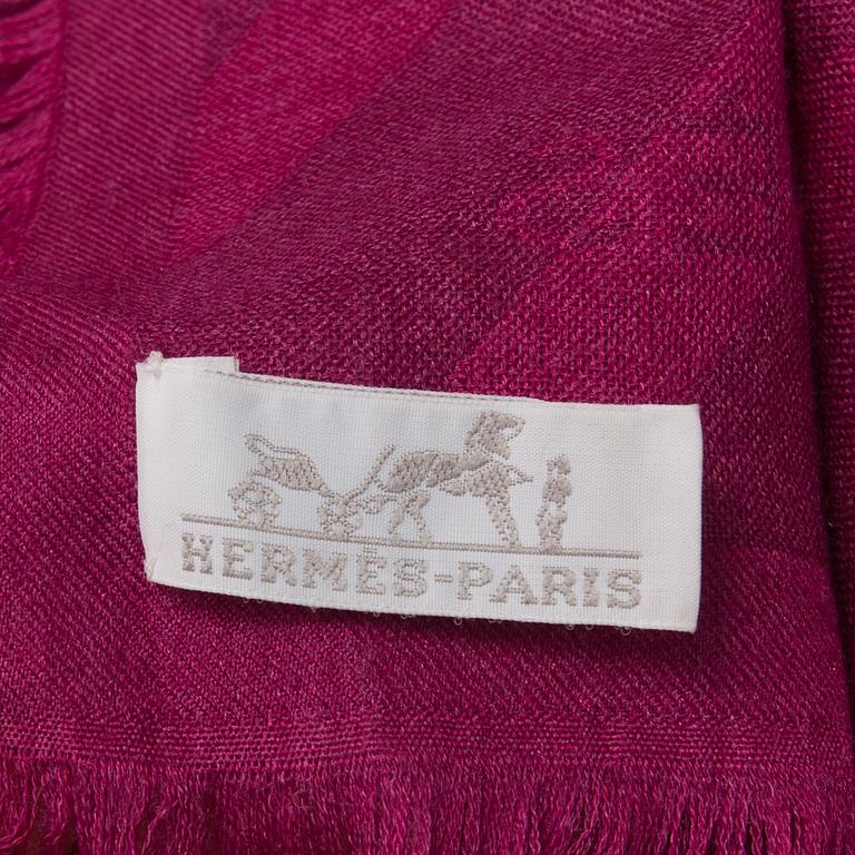 A cashmere and silk shawl by Hermès.