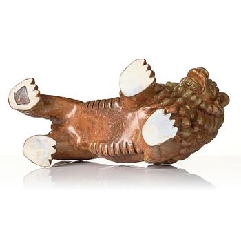 Gunnar Nylund, a unique sculpture of a lion, Rörstrand 1950s.