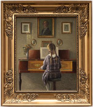 Hans Hilsöe, Girl at the Piano.