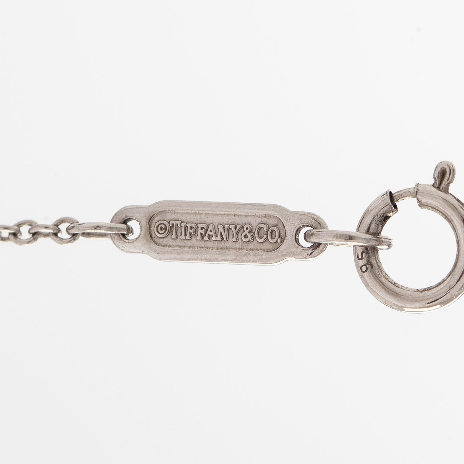 Tiffany & Co, halsband med hänge, hjärta, platina, diamanter och rosa safirer.