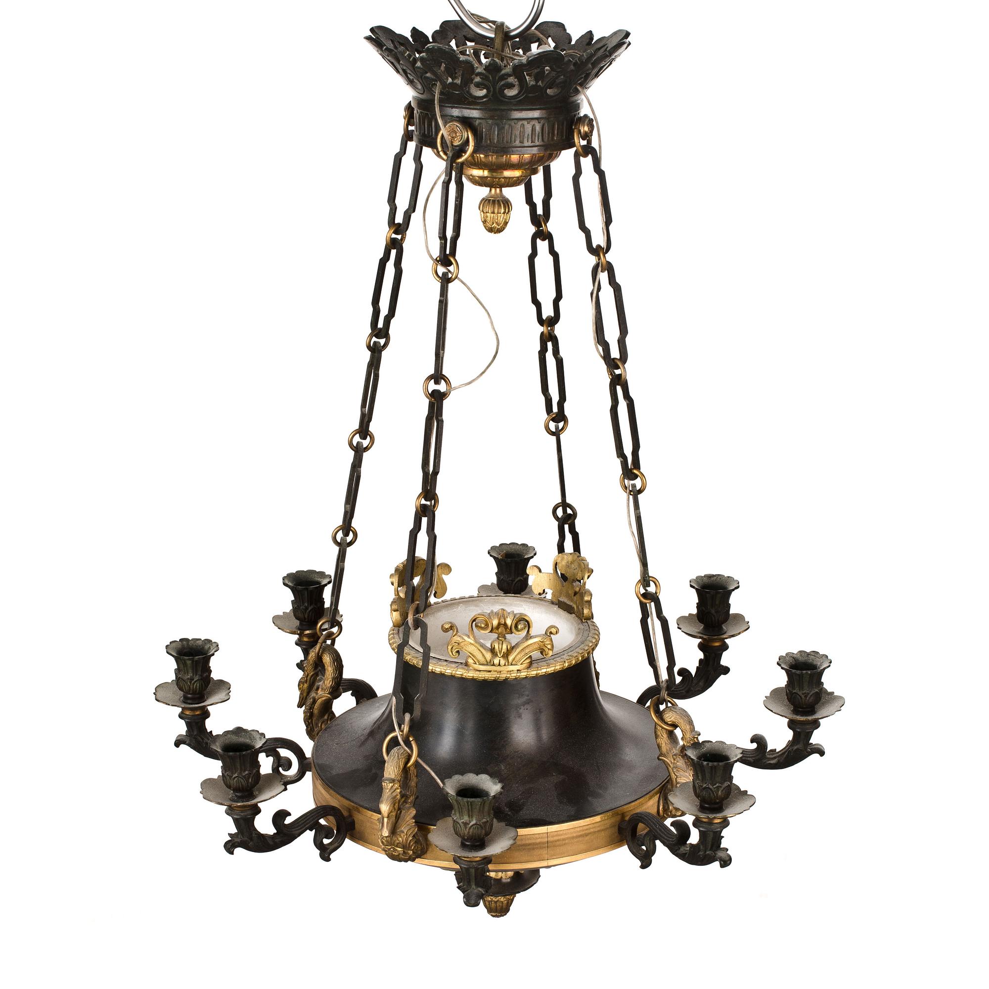 LJUSAMPEL, empirestil. 1800-talets andra hälft.