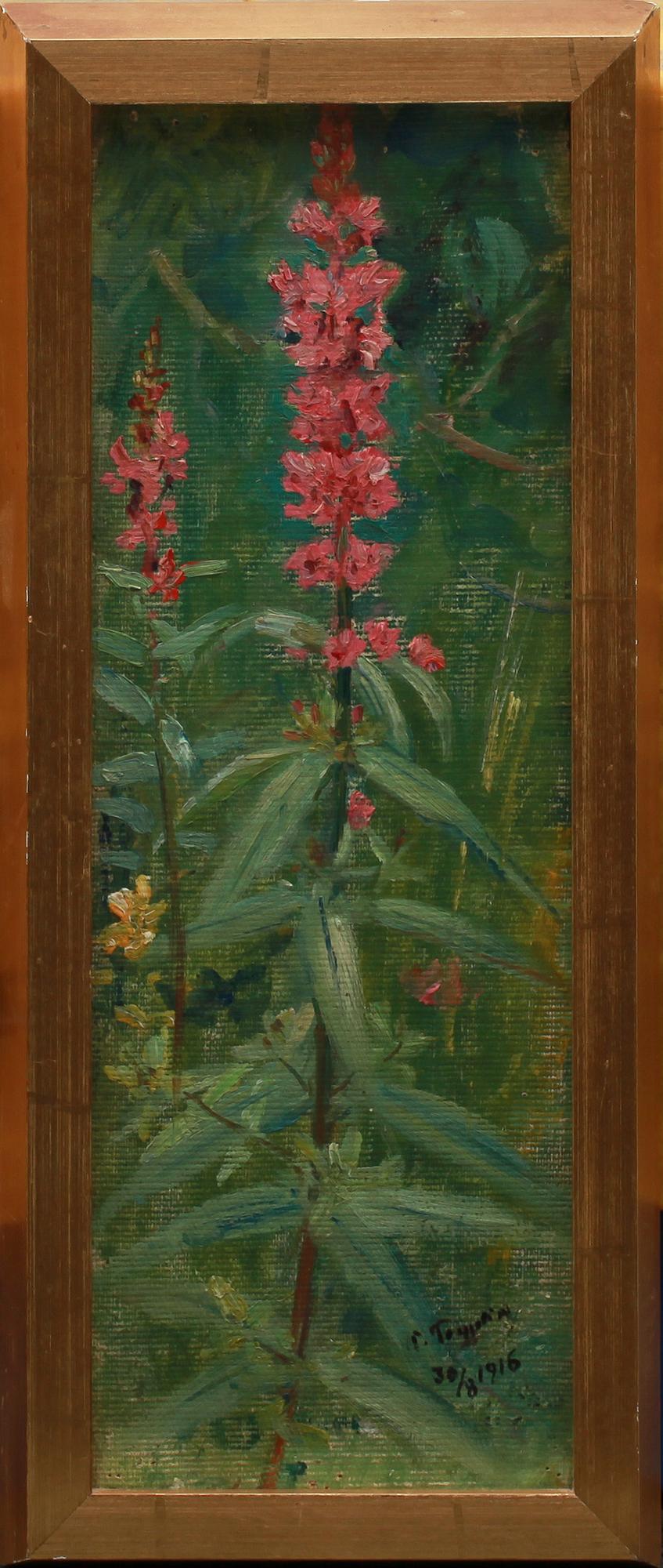 ERIK TRYGGELIN, oljor på uppklistrad duk, 2 st, sign och dat 1916 resp 1927.